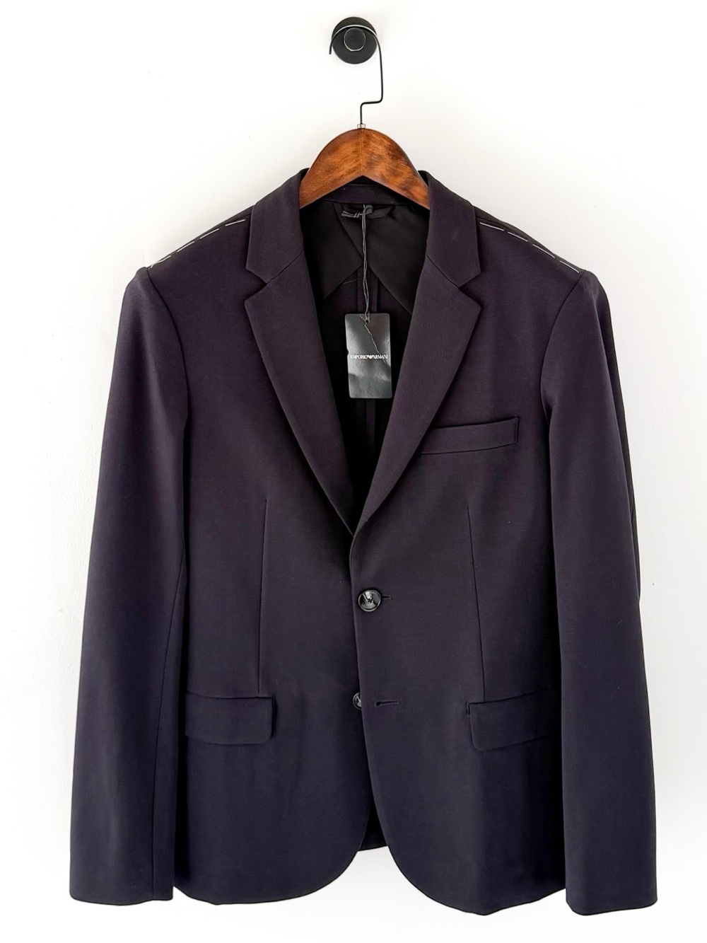 NEW Emporio Armani Navy Blue Stretch Italian Blazer Sport Coat 38R